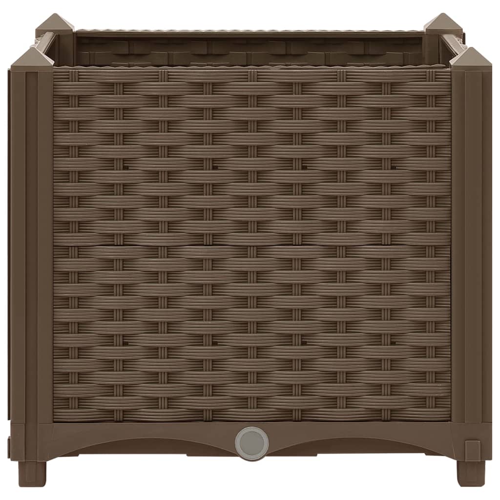 Fioriera rialzata piante fiori giardino 40 x 40 x 38 cm polipropilene marrone 02_0000929 - 3