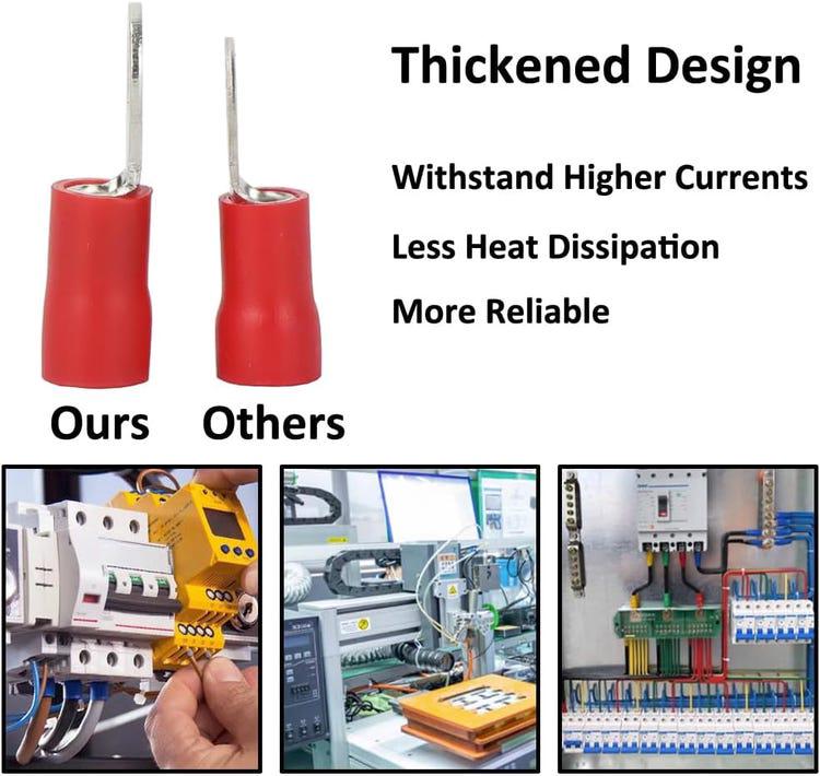 10/25 Pezzi 4AWG M6/M8/M10/M12 Filo Di Rame Nudo Manometro Capicorda Batteria K Connettore Anello Terminale