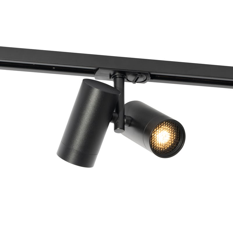 Nowoczesny 1-fazowy reflektor szynowy czarny 2-światła - Iconic Scopio