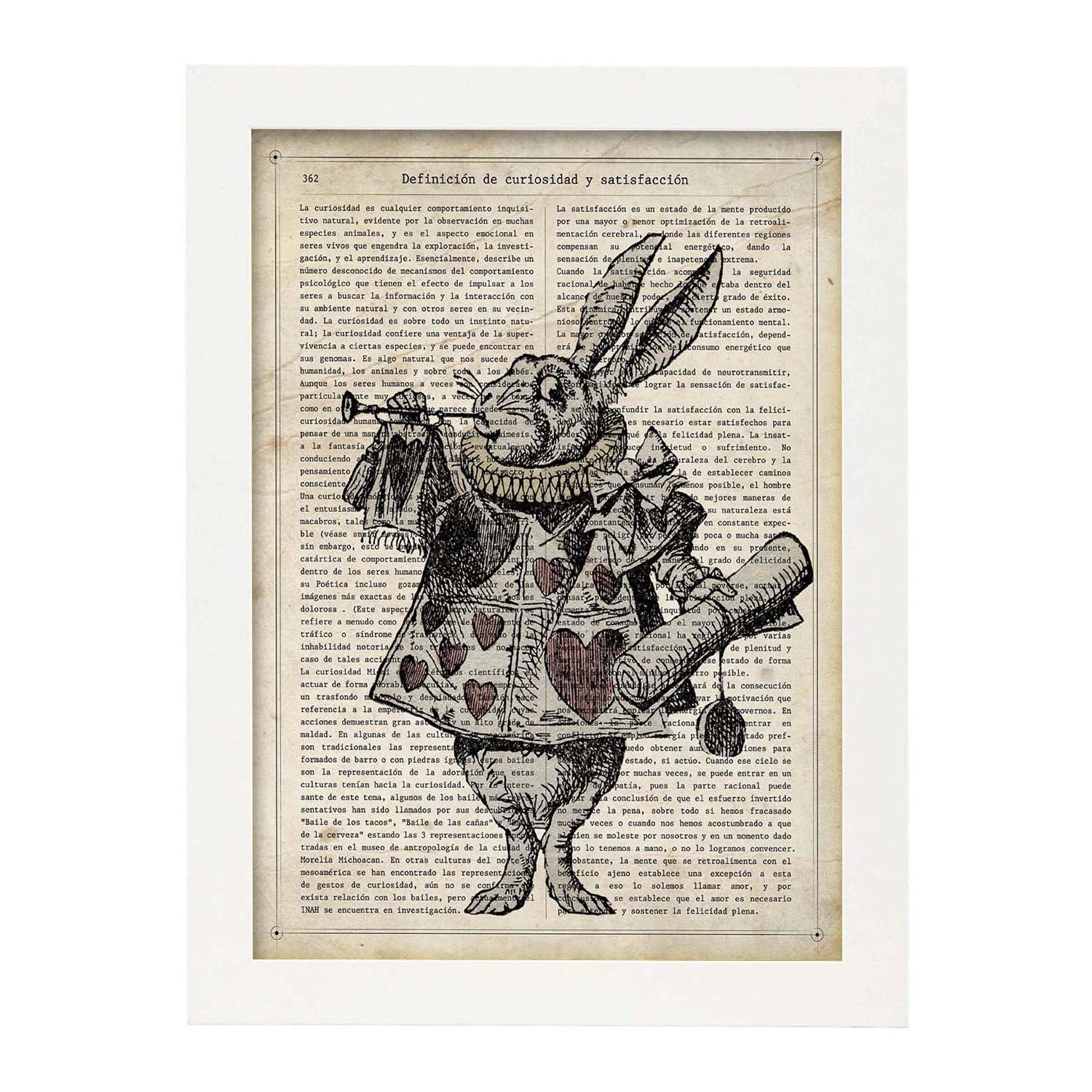 Affiche Alicia Rabbit. Alicia Sheets Au Pays Des Merveilles. Châssis ...