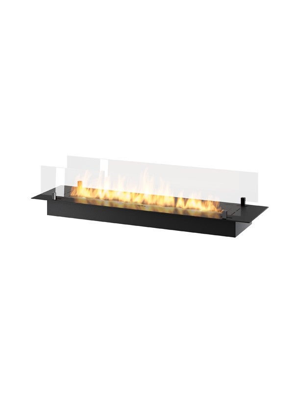 INSERT SLIM - Biocheminée au bioéthanol encastrable noire avec verre ...