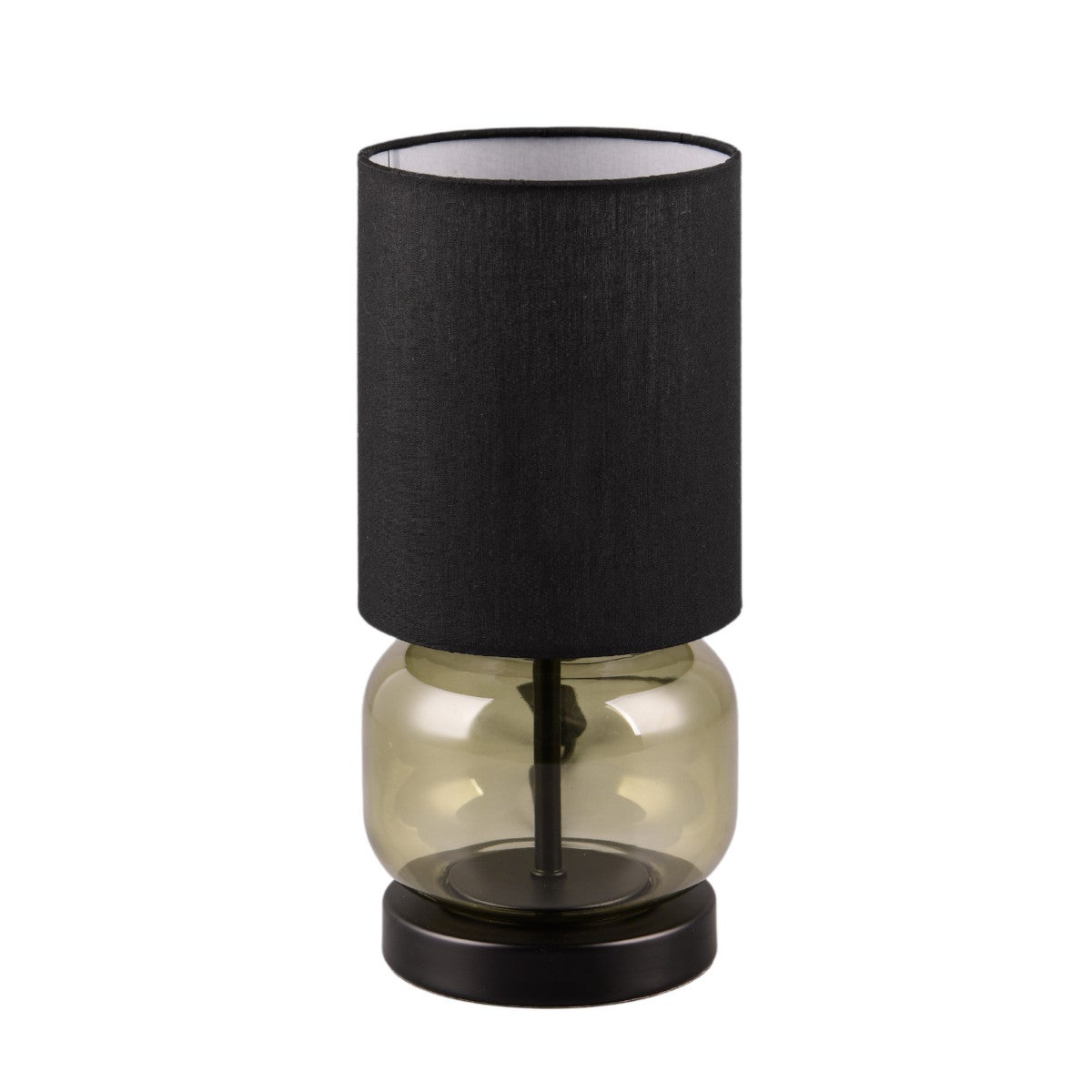 Lampa stołowa z abażurem Elio czarno-zielona 1xE27x40W szkło wym:28,5x13,5x13,5cm IP20 Trio
