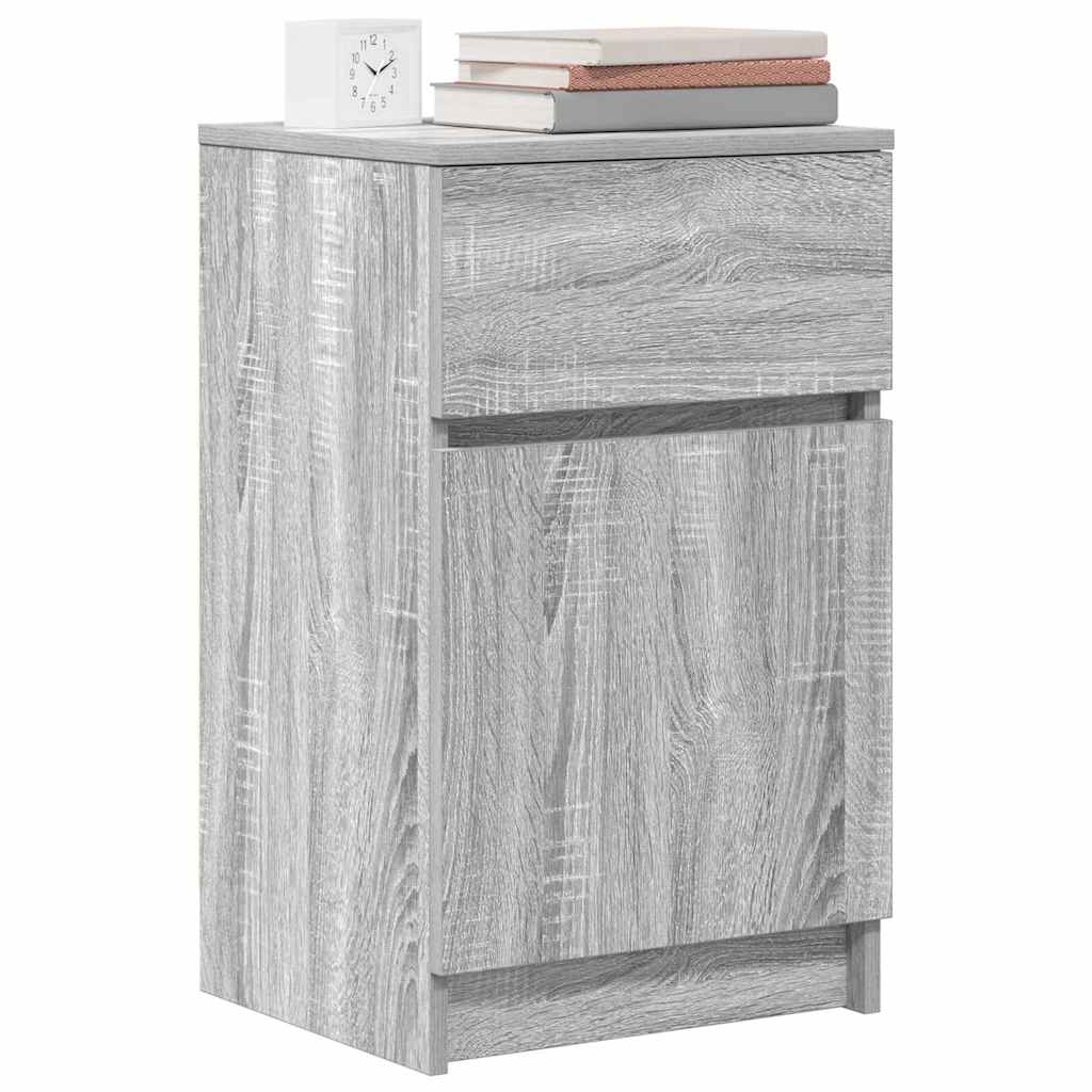 Table de chevet sonoma gris 39x35x65 cm bois d’ingénierie - COMFORTXL - 4