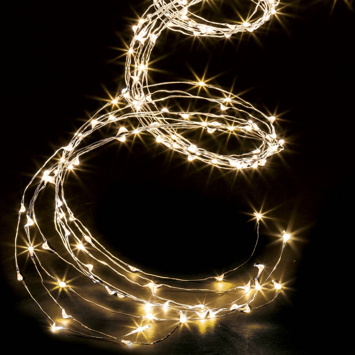 Lampada a cascata da 2 m a 400 LED bianco caldo per esterni + trasformatore | Leroy Merlin