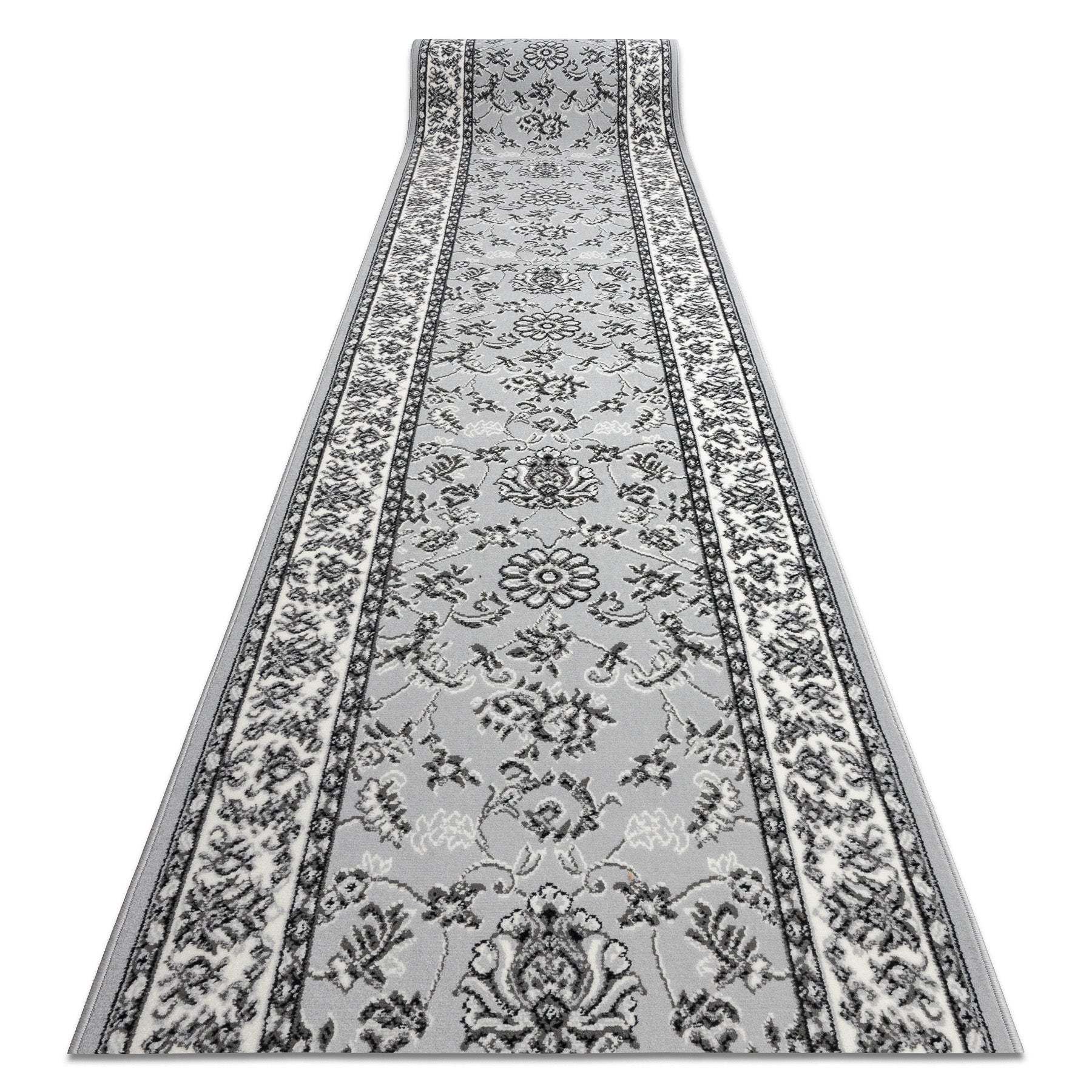 Alfombra de pasillo bcf morad klasyk clásico gris 100 cm 100x200 cm