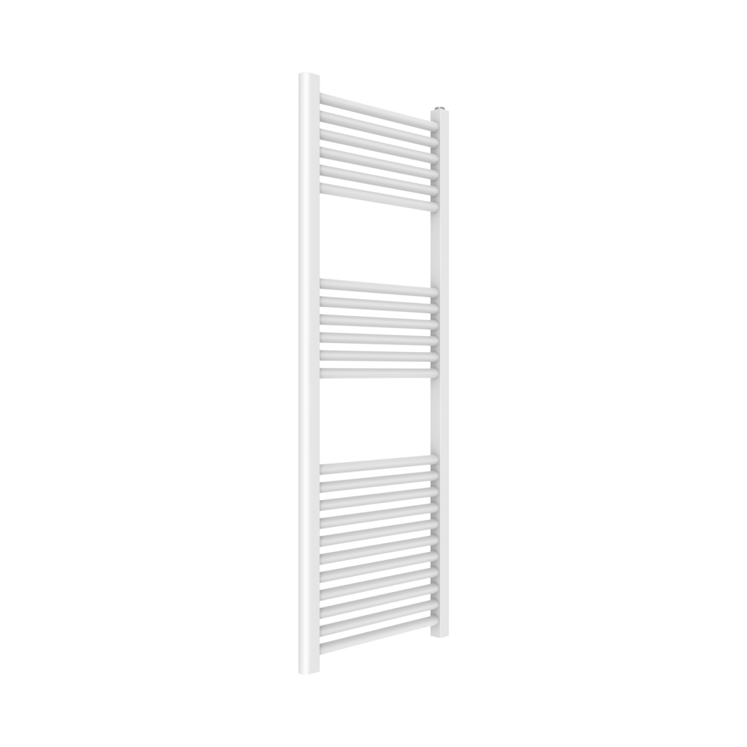 Support Mural Radiateur Sèche-Serviettes Tubes Plats – 3 Étagères ABS Blanc, Charge 90 Kg, Anti-Décrochage, Made In Italy