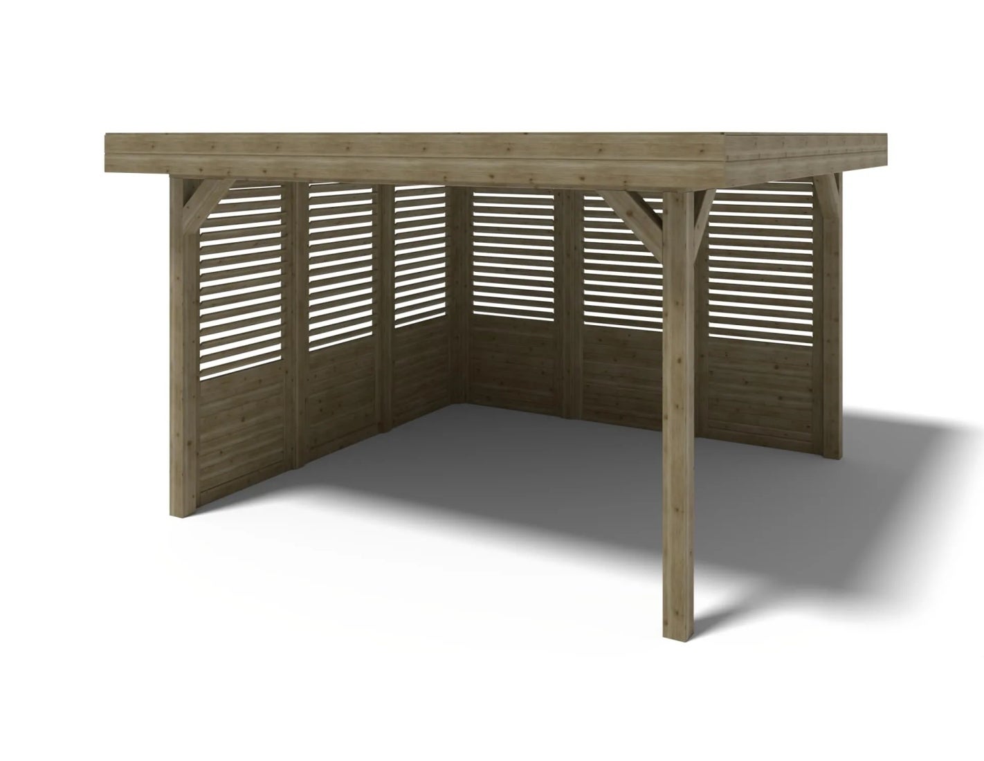 Altana ogrodowa wiata ALTANKA 4,04x4,04 m z panelami, drewniana, impregnowana, ALT136, 1szt.