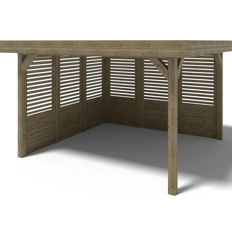 Altana ogrodowa wiata ALTANKA 4,04x4,04 m z panelami, drewniana, impregnowana, ALT136, 1szt.