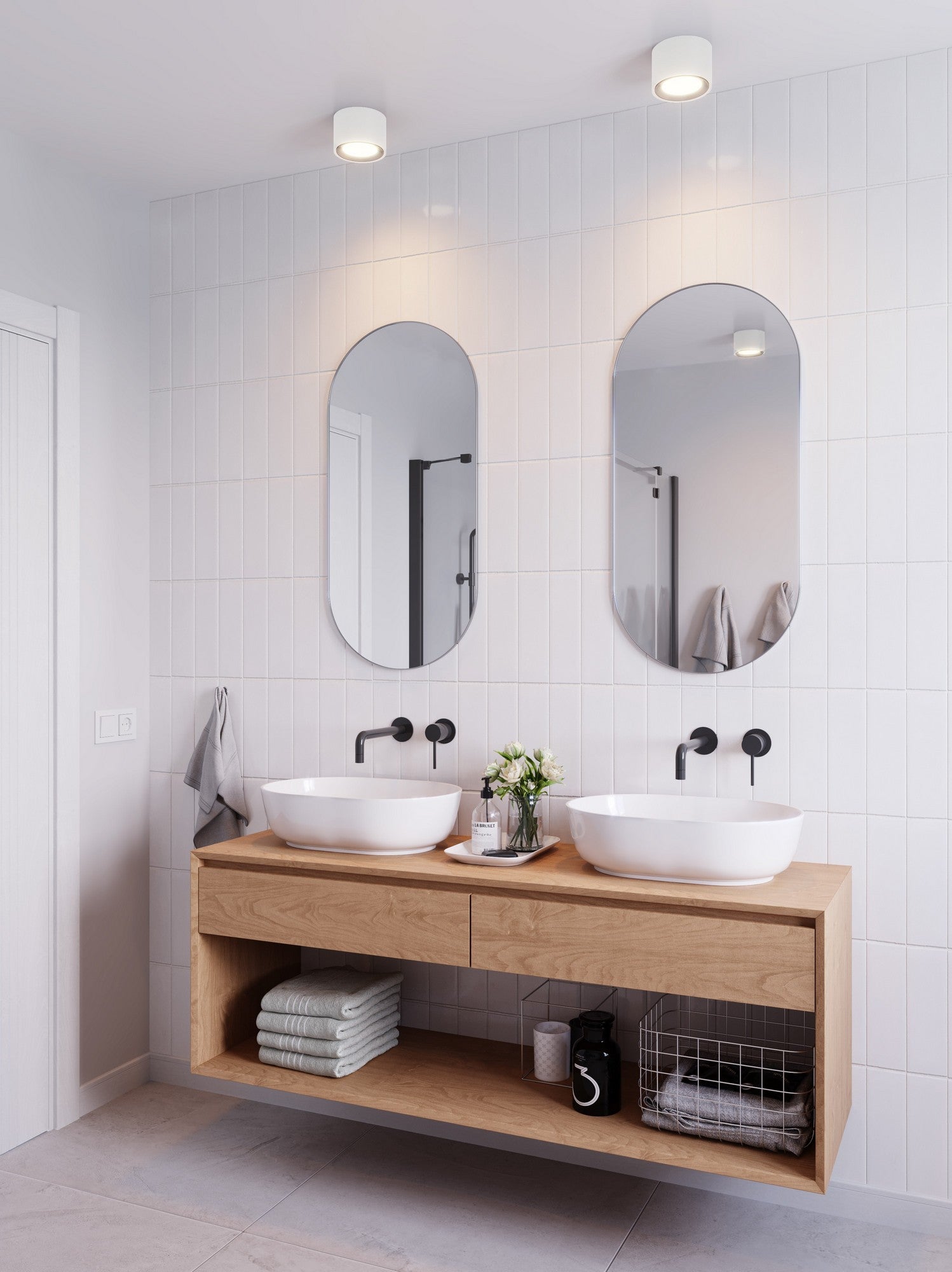 Surface spot LANDON 8 Métal Blanc, H.8.2 - IP44 - LED Module /Nordlux Intérieur - 2