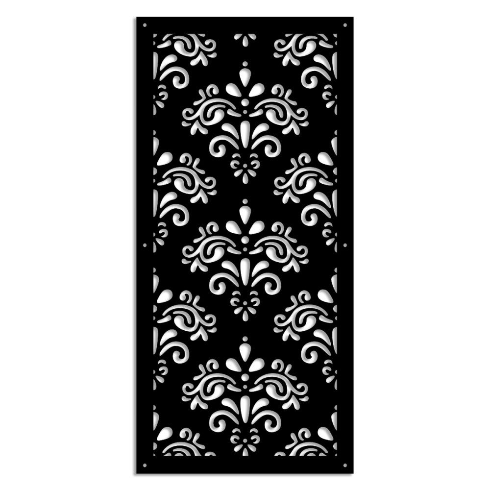 DAMASCO - Panel perforowany z PVC - Parasol przeciwsłoneczny - Rozmiar 98x198 cm - Grubość 1 cm - Kolor CZARNY