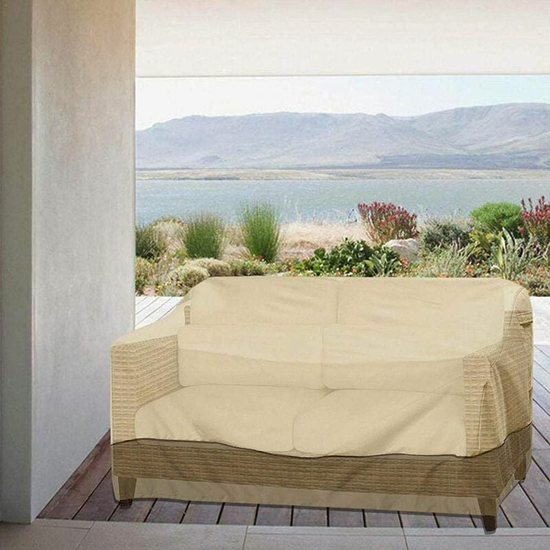Housse de Protection pour Canapé d'extérieur, 3 Places, Imperméable, Coupe-Vent, Anti-poussière, Housse de Canapé de Jardin, 193 x 83 x 84 cm - 3