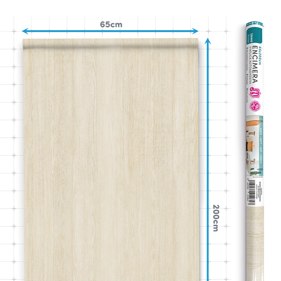 BERGEN CLASSIC: Vinilo adhesivo para encimera Cocina y Baño. Resiste manchas y productos químicos. Impermeable. Fácil colocación y limpieza. 0,65x2m - 5