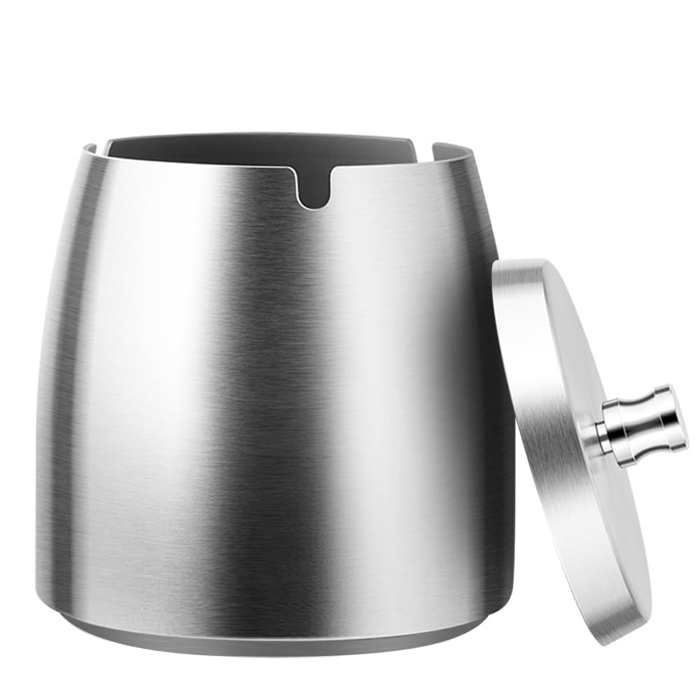 szt. (11,5 x 10 x 10 cm) (srebrny) Mały kosz na śmieci, mały pojemnik, podstawa antypoślizgowa, konstrukcja ze stali nierdzewnej, odpowiedni do użytku