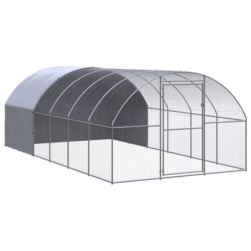 Klatka zewnętrzna dla kurcząt, 3x6x2 m, stal galwanizowana
