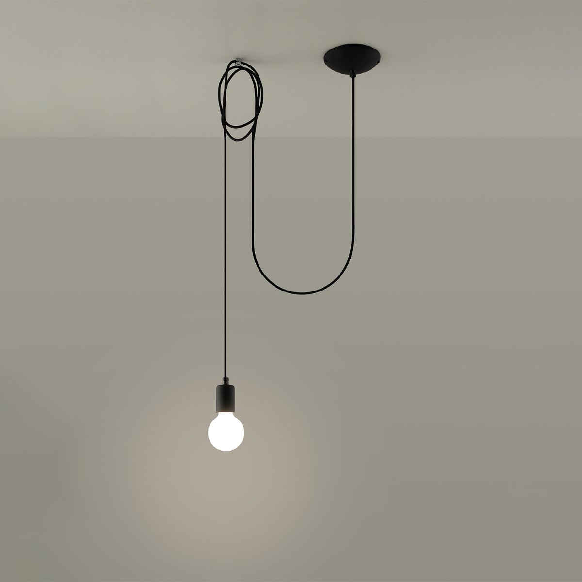 Lampa wisząca SPEIS 1 LONG czarny LED 3000K - 300x150x150cm Sollux