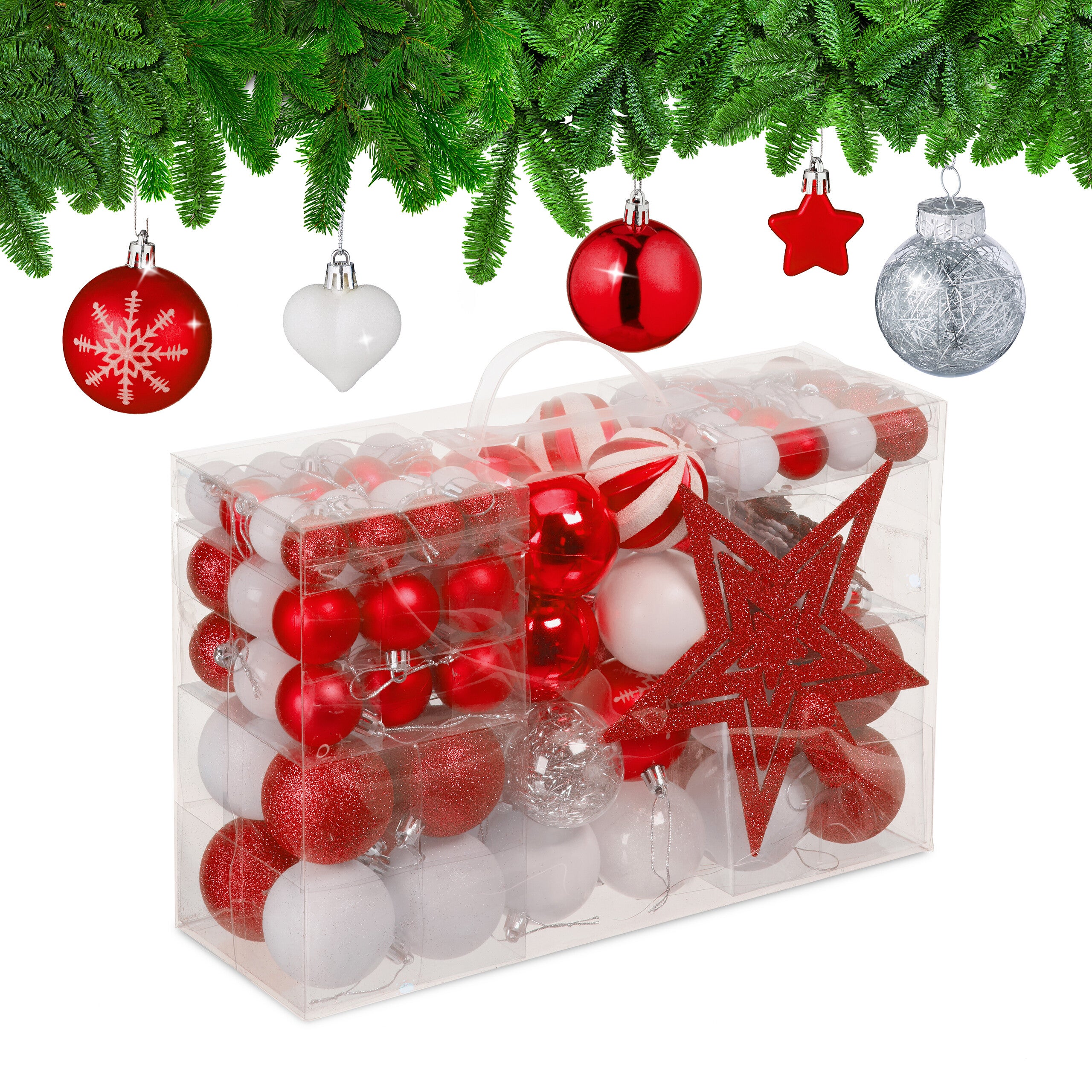 SPRINGOS Bolas Para El árbol De Navidad Bola Para El árbol De Navidad 30 Piezas Diámetro 6 Cm