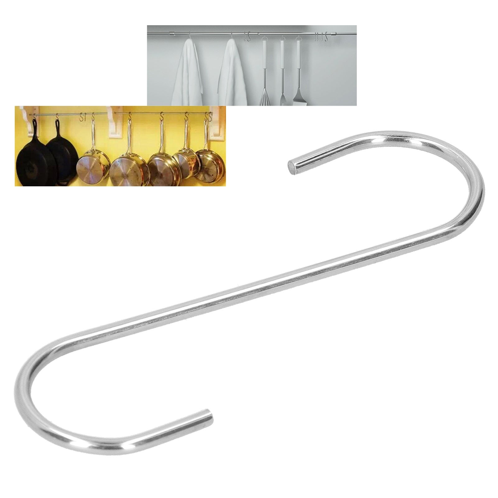 Gancio a forma di S, appendiabiti in acciaio inossidabile, accessorio per mangiatoia per uccelli da balcone/cortile - 7