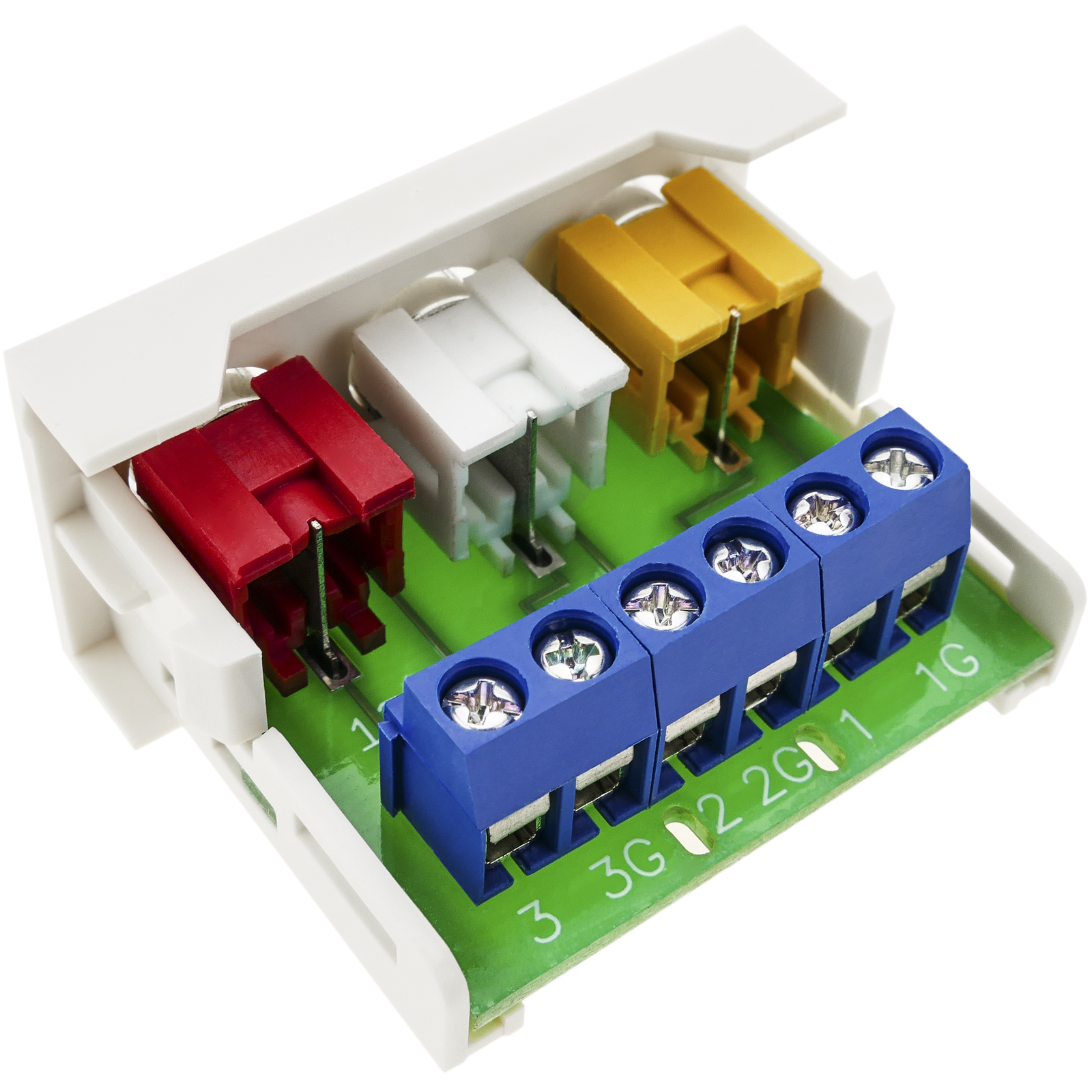 Module 45x22 5mm audio et vidéo 3xRCA - 2