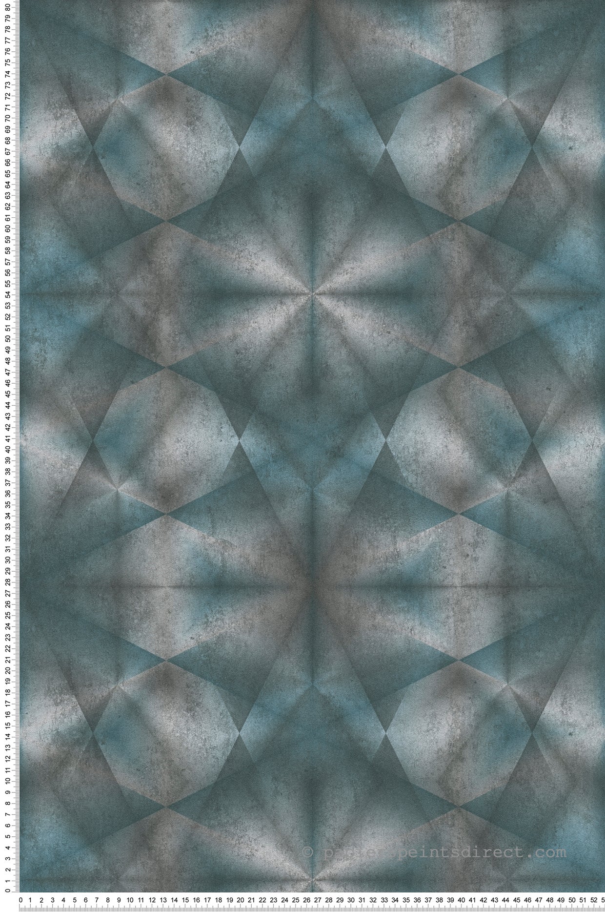 Tapeta Motyw 3D niebieskimIszarym - 53 cm x 10.05 m - LIVINGWALLS