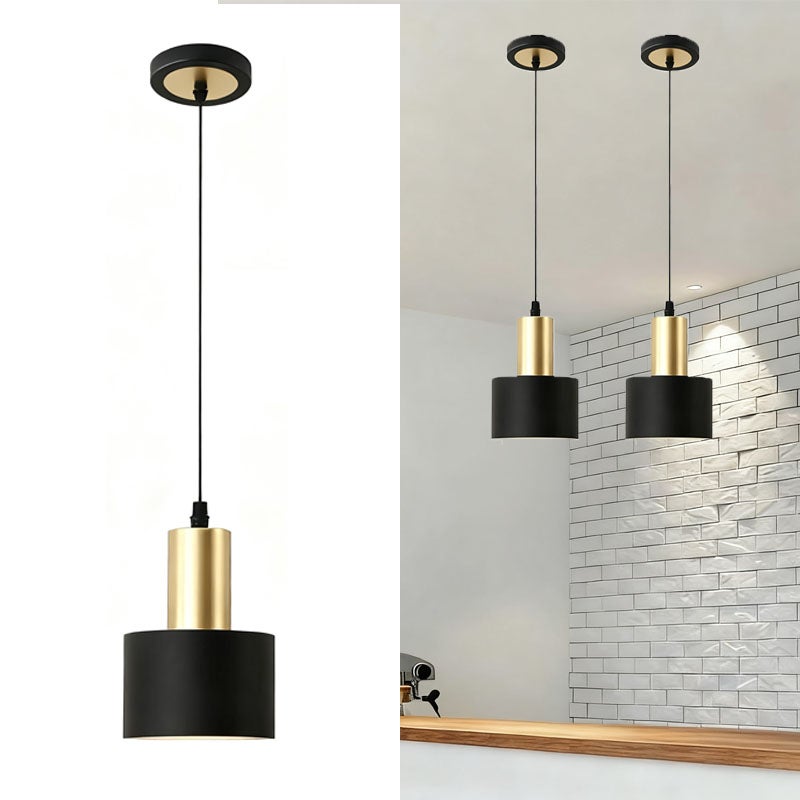 Nowoczesna lampa wisząca w stylu industrialnym idealna nad wyspę kuchenną regulowanym przewodem długości gwint bez żarówki przemysłowa lampa wisząca
