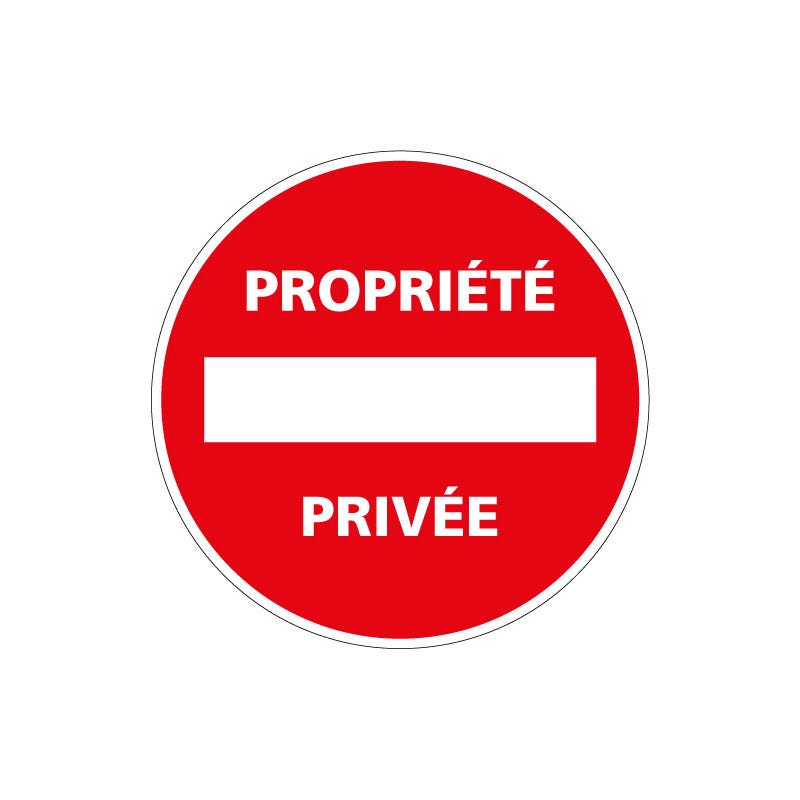 Panneau chemin privé, Diamètre 200 mm (20 cm), PVC, Sens interdit | Leroy Merlin Panneau chemin privé, Diamètre 200 mm (20 cm), PVC, Sens interdit | Leroy Merlin