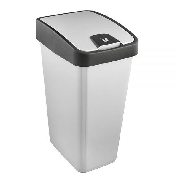 Kosz na śmieci z naciskaną pokrywą Keeeper 45l Light silver 1 szt.