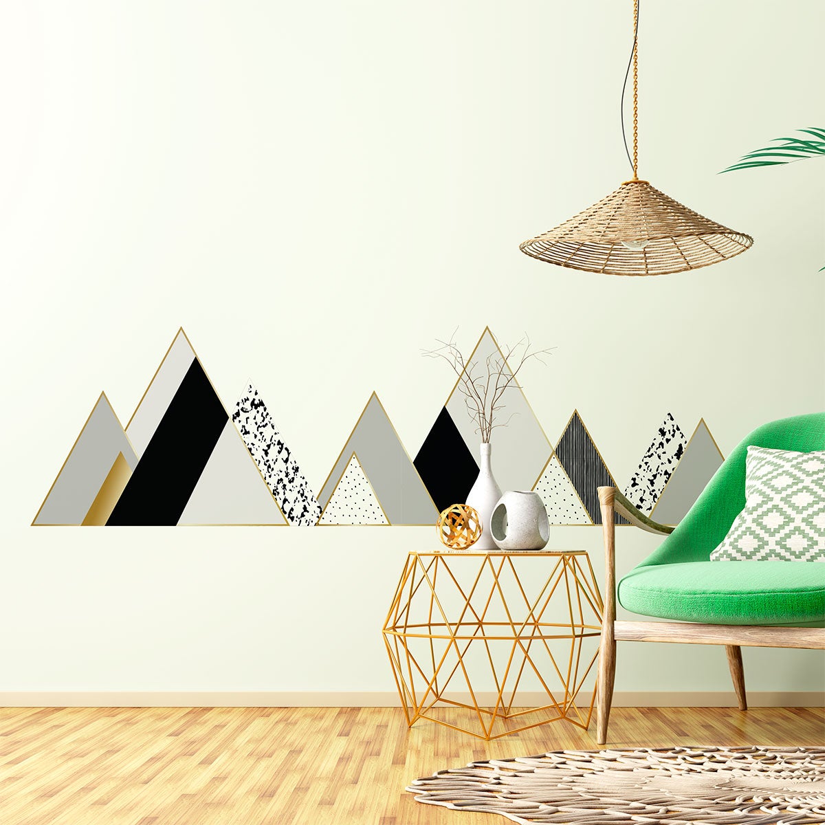 Adesivo montagna scandinavo rwenzori - Sticker adesivo - adesivi murali - 100x150cm - 7