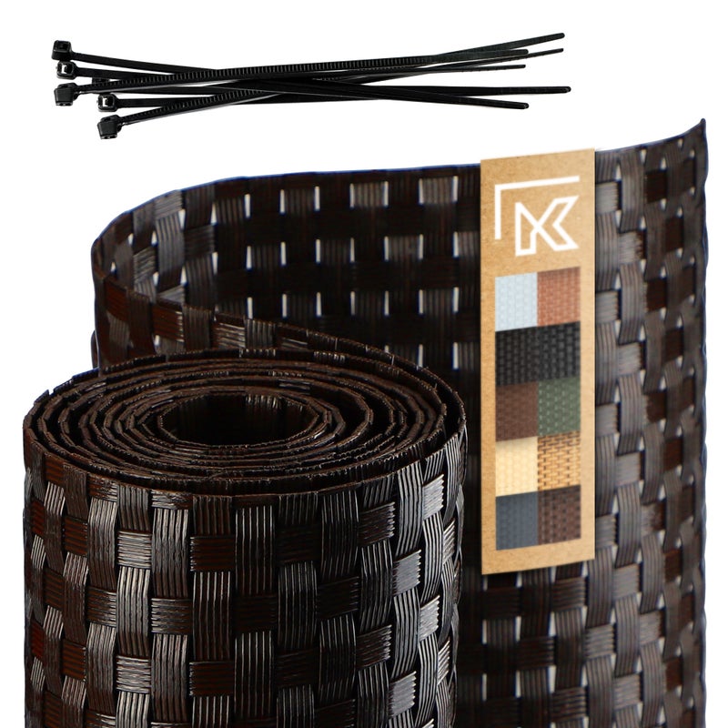 TAŚMA OGRODZENIOWA BRĄZOWA DO PANELI OGRODZENIOWYCH 19cm 2,55m OSŁONA PŁOT