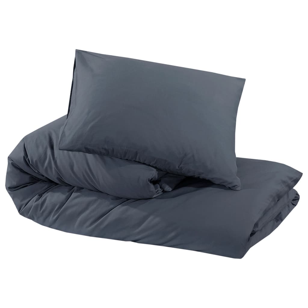 Ensemble de housse de couette Anthracite 200x200 cm Microfibre - 6
