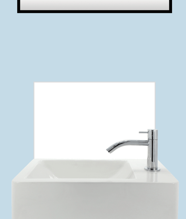 Crédence adhésive Lave-mains BLANC MAT 40 cm x 25 cm Ma Nouvelle Déco