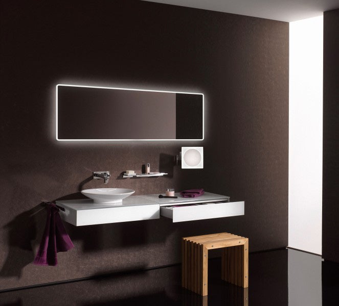 BERNSTEIN - Miroir rectangulaire lumineux LED en aluminium pour la salle de bain - 2073 - 90x70x3cm (LxHxP) - 5