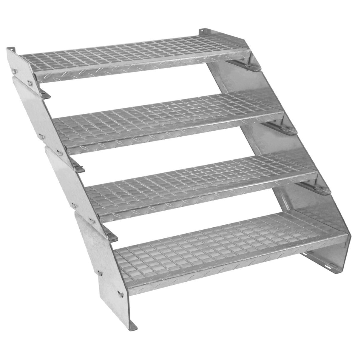 Escalera metálica ajustable de 4 escalones 900mm 90cm de ancho escalera de metal escalera exterior escalones peldaños