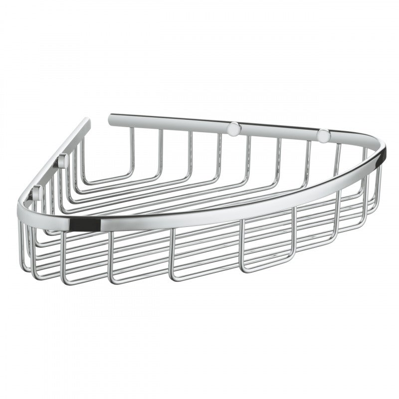 Raft colt Grohe 40663001, 303 mm, 233 mm, 4 orificii instalare, pe colt, metal, elemente fixare ascunse, Crom