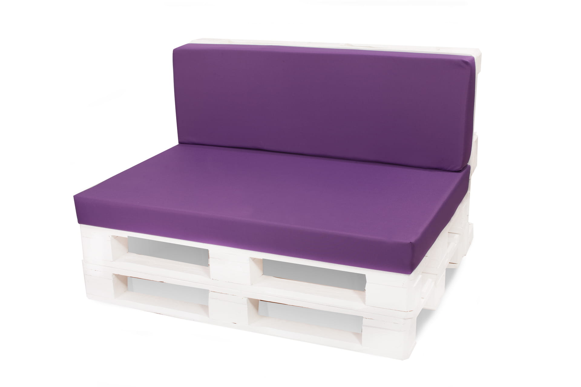 Conjunto de cojines para palets 120x60 asiento y respaldo 120x40cm/ cojines planos morado/ cojines de jardin/ para interior y exterior