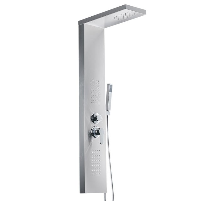 ZENY Panneau colonne de douche hydromassante 3 jets Gris / Argent