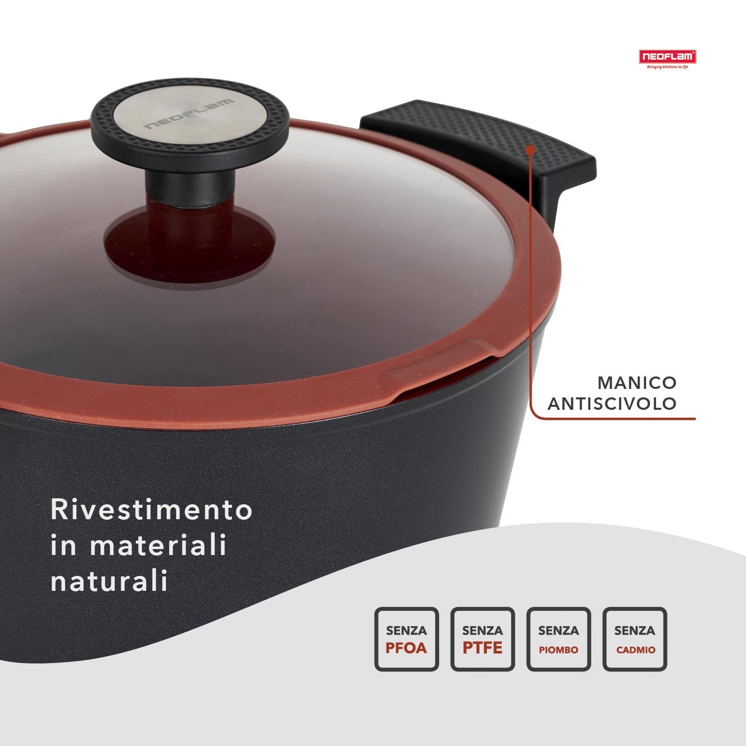 Olla Berghoff Balance Moonmist - Antiadherente, Con Tapa, 24 Cm