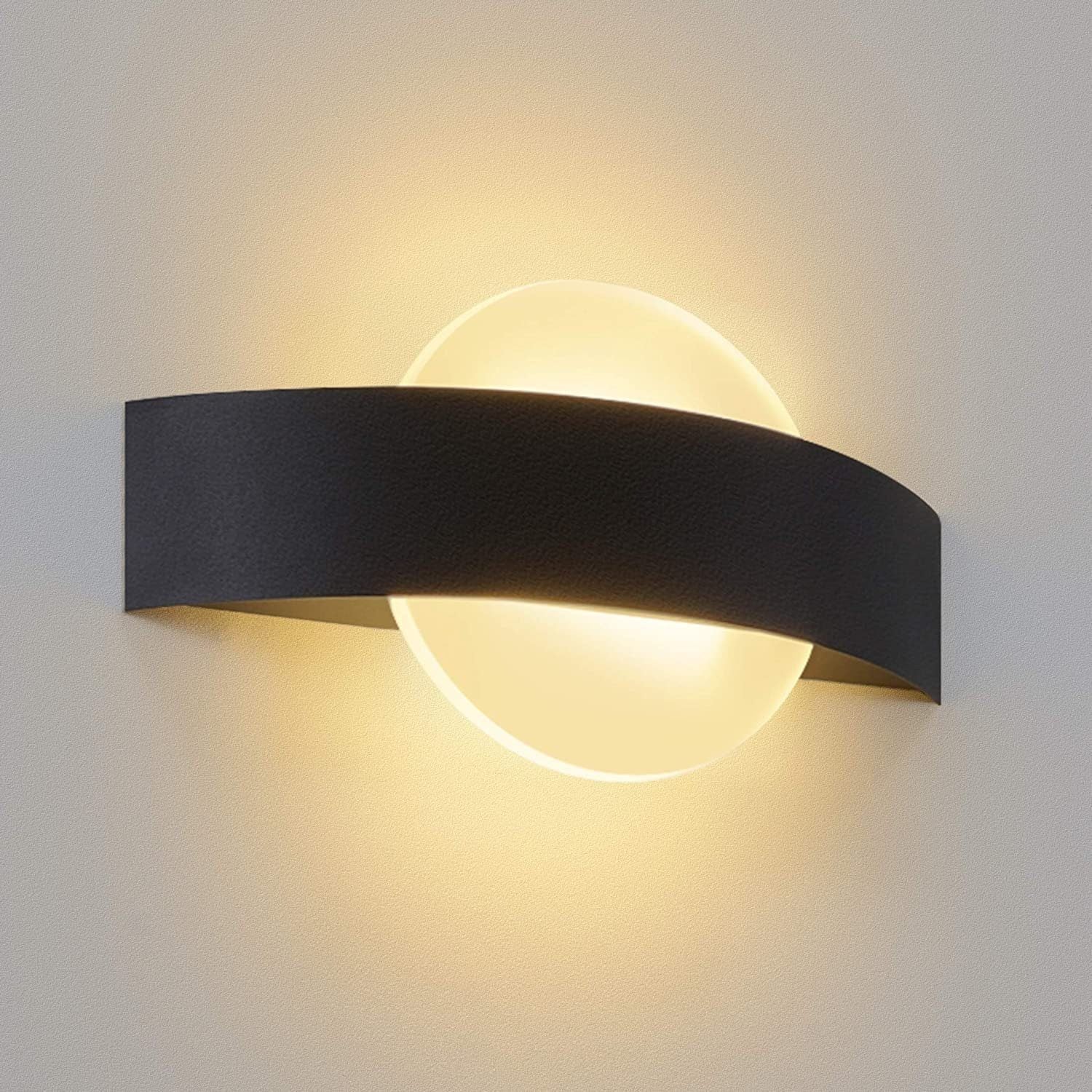 NETTLIFE Kinkiet LED oświetlenie wewnętrzne korytarza 3000K ciepły biały czarny lampa korytarzowa nowoczesny Design akrylowa lampka nocna 6W