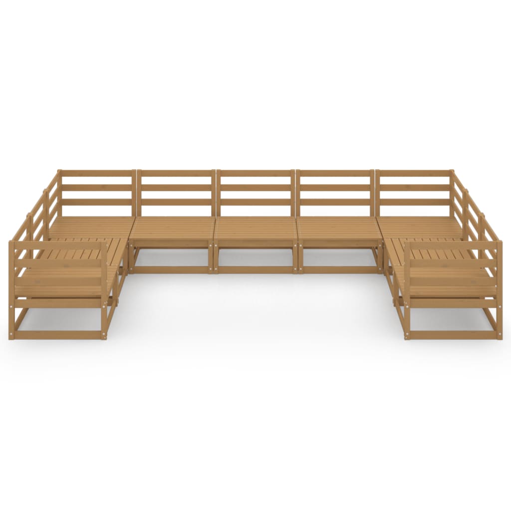 Salon bas de jardin en Bois Marron 8 personnes - 7