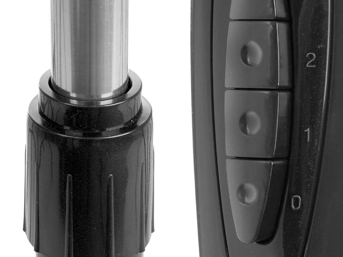 Ventilateur sur pied noir avec oscillation de 180º. 45W de puissance et 3 vitesses. - 4