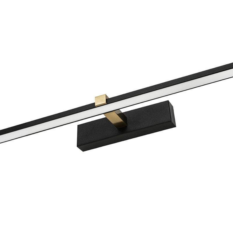 Kinkiet ścienny Venus czarno-złoty-biały LED 8W 4200K 580lm nad lustro wym: 5 x 40 x 13 cm metal IP44 IdeaLED