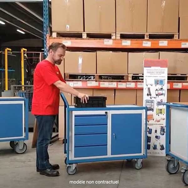 Chariot établi polyvalent deux placards - charge max 500kg - 880002994 - 4