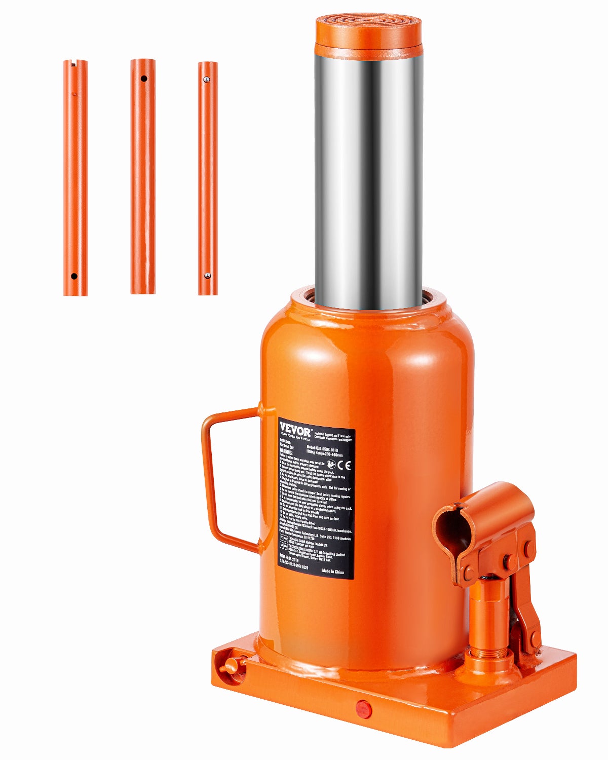 Podnośnik hydrauliczny 50t Ręczny podnośnik warsztatowy 28-44cm VEVOR