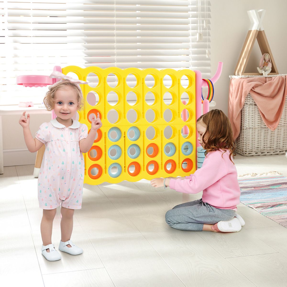 Juego Conecta 4 Gigante Mega 4 para Niños y Adultos Juego de Exterior ...