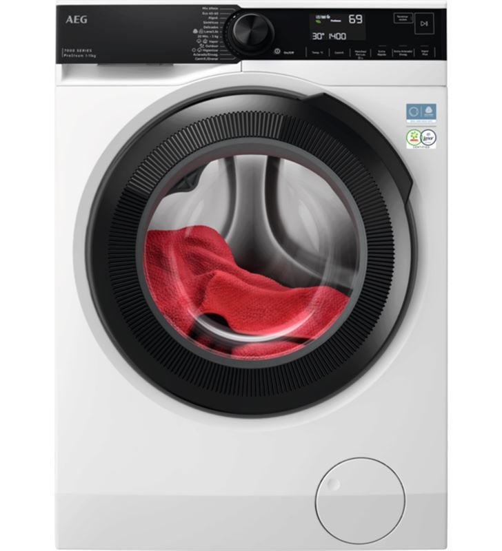 Lavadora AEG LFSR7304L4B ProSteam 11 kg 1400 rpm Puerta negra