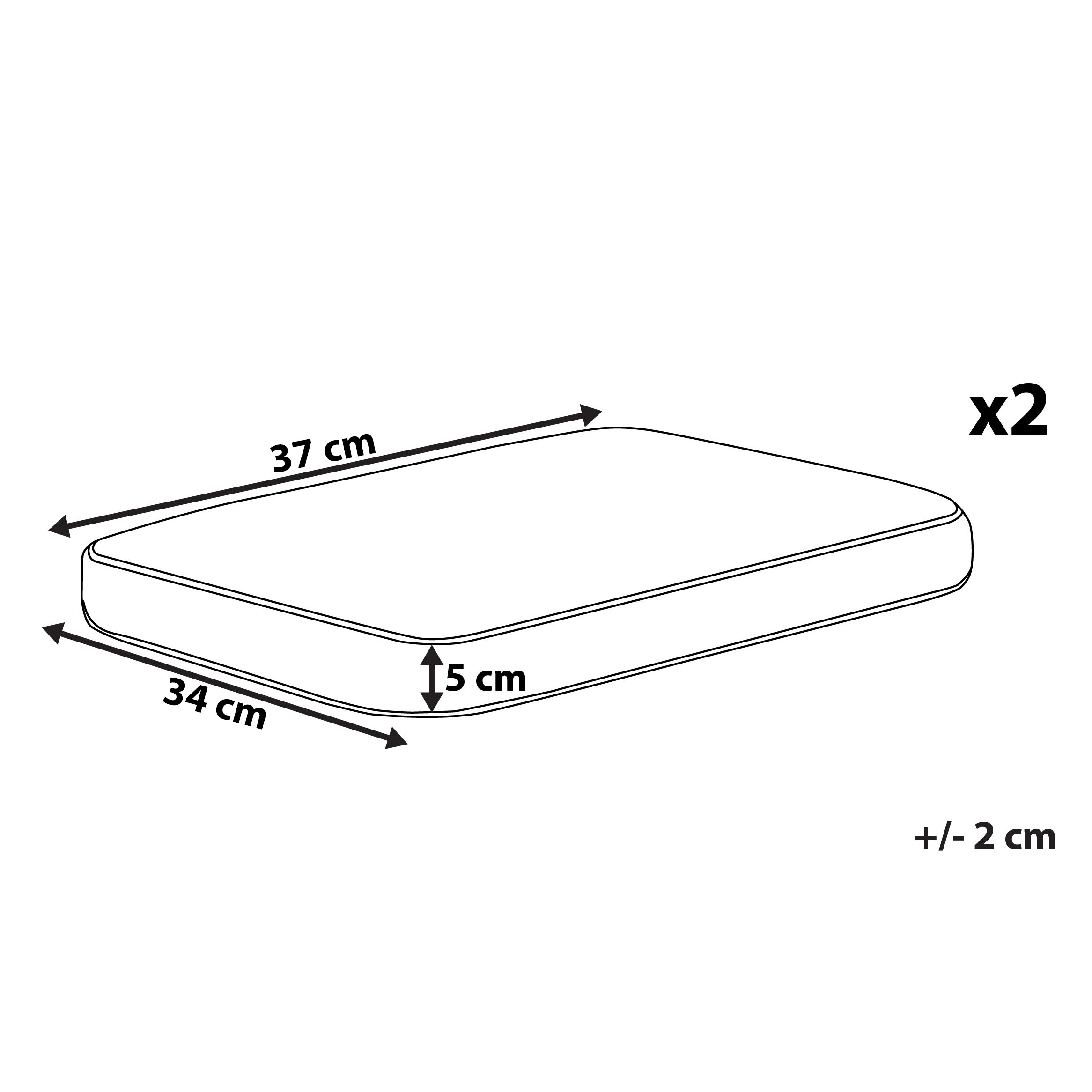 Set di 2 cuscini per sedie TERNI 37 x 34 cm Giallo - 3