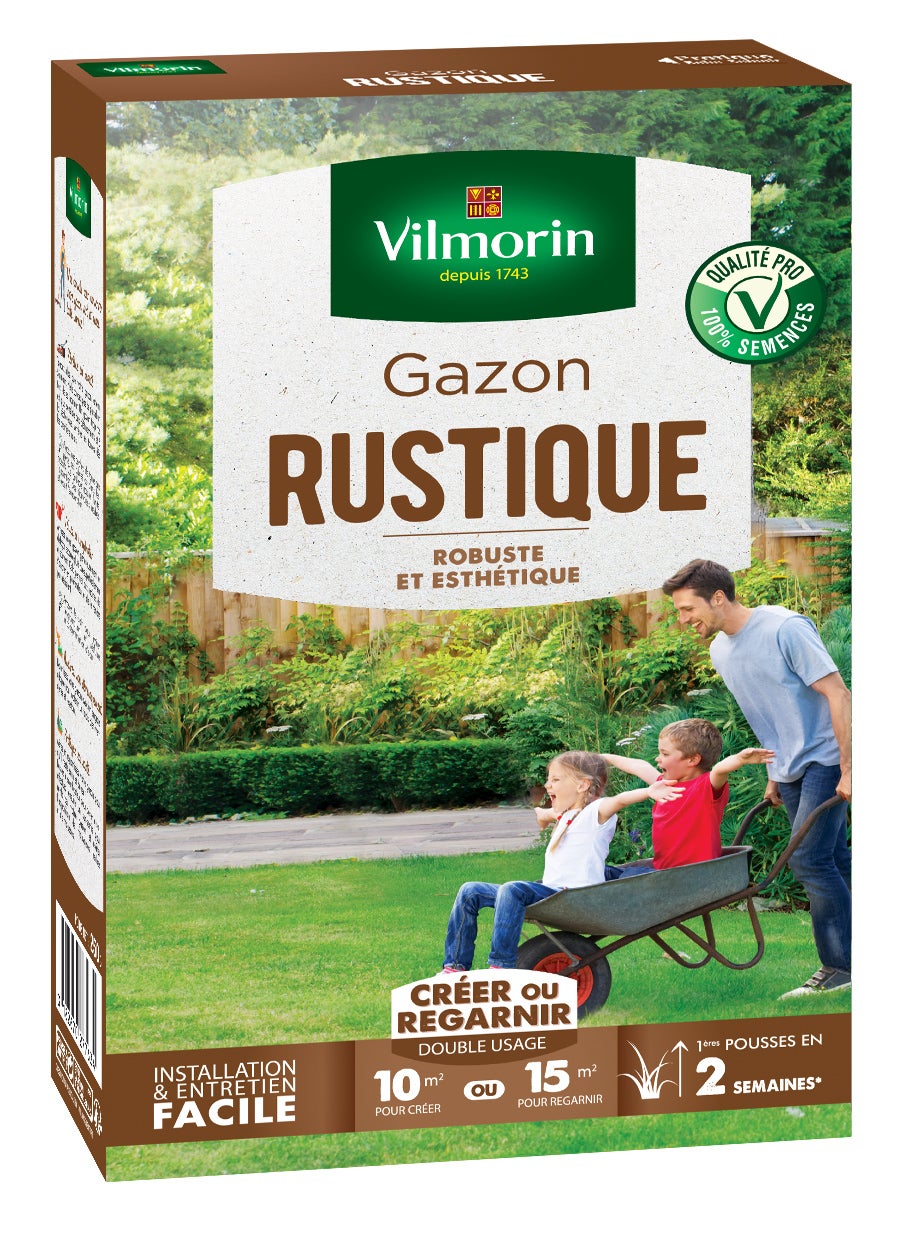 Pelouse Tropicale - Cynodon Dactylon - 500 g + Gazon Rustique - 250 g - 3