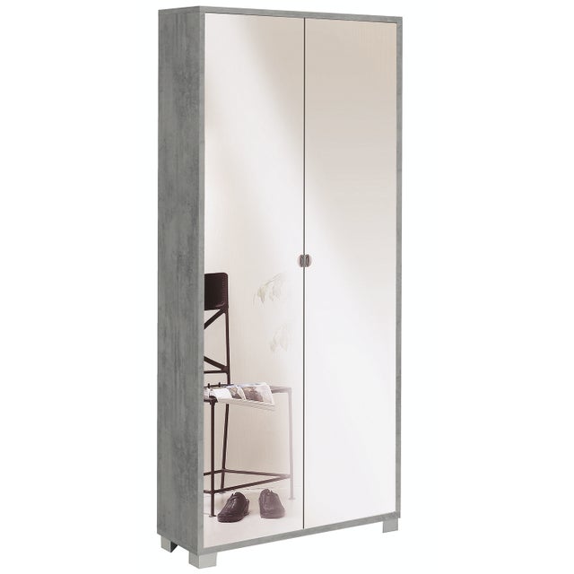Mobile 2 ante 8 ripiani h 190 cm colore Specchio Naturale
