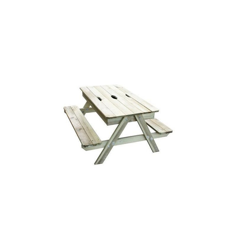 Table De Pique-nique Enfant FOODY Avec Bac à Sable – Bois Clair – IDMarket