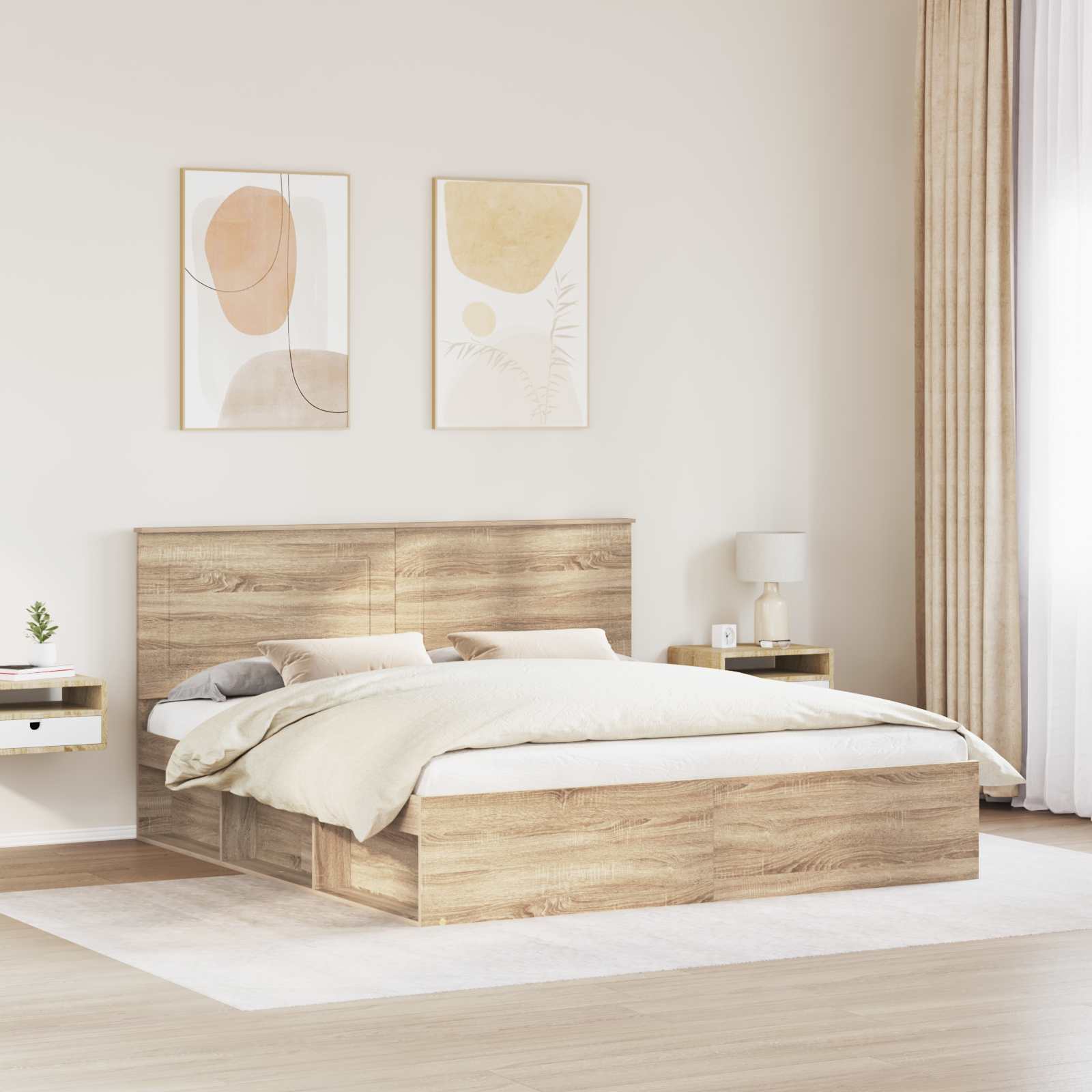 Cadre de lit 180 x 200 cm bois de pin massif - 3