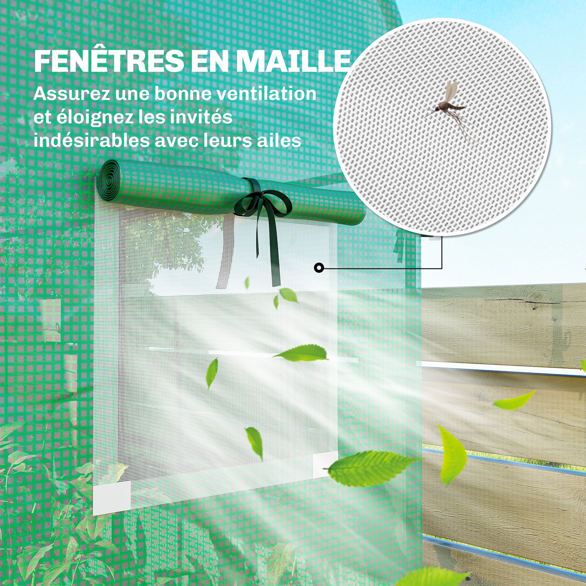 Serre de jardin PE Outsunny - 6